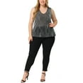 thumbnail image 2 of Agnes Orinda Women's Plus Size Tank Tops Sleeveless Glitter Gradient Sequin Party Tops 3X Silver, 2 of 4