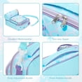 thumbnail image 2 of IvyH Lunch Bag Insulated Reusable Lunch Box,Large Thermal Meal Tote Kit Bag Soft Leakproof Cooler Lunchbox 3 Compartments with Water Bottle Holder,Blue Mermaid, 2 of 8