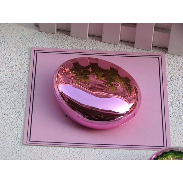 Caja para lentes de contacto, caja para lentes de contacto con forma de huevo, caja para pupilas de belleza galvanizada