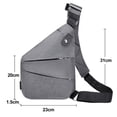 thumbnail image 2 of Bolso cruzado en el pecho: bolso cruzado ultrafino, mochila de hombro, paquete lateral invisible para hombres y mujeres, 2 of 5