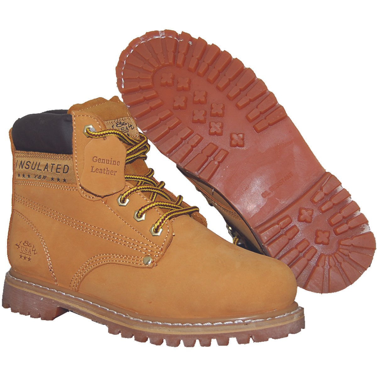 Krazy American Steel Toe Leather 6 Inch Mens Brown Boot 