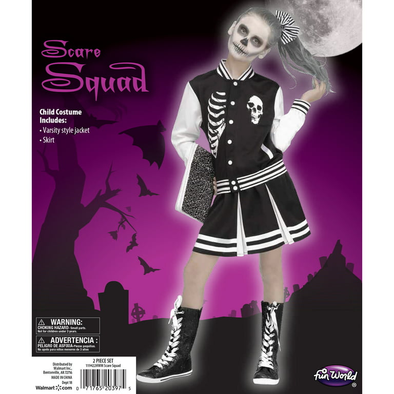 Fun World Scare Squad Girl's Halloween Fancy-Dress Costume for
