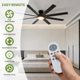 thumbnail image 3 of 72 Inch Ceiling Fan with Lights - Large Modern Indoor Outdoor Fan - 8 Blade Design with Dual Finish - Quiet DC Motor 6 Speed Reversible - 3 CCT Lighting - Remote Control for Living Room Kitchen Patio, 3 of 7