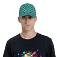 thumbnail image 4 of Disketp Aquamarine Glitter Print Baseball Caps for Outdoor Sports Fashion Casual Outdoor Caps Men Women, 4 of 6