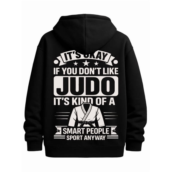 Judo Lover Tee hoodies & sweatshirt funny humor men's funny hoodies black Solid Color Design Long Sleeve Casual Hooded Sweatshirt elegant sixty years old