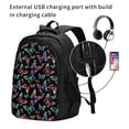 thumbnail image 2 of Balery Rainbow Butterflies Mochila con carga USB para hombre y mujer - Mochila impermeable y antirrobo para laptop con puerto USB para viajes, trabajo, 2 of 7