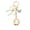 O, variant on Bubble Initial Keychain with Bow & Butterfly - Gold Letter Bag Charms for Women, Cute Purse Handbag Accessories