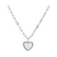 thumbnail image 1 of 925 Collar de Plata Fraile Mujer Nuevo Temperamento Diseño Único Sentido del Corazón Blanco Hueso Cadena Collar de Moda, 1 of 8