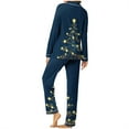 thumbnail image 6 of Hueook Cotton Pajamas for Women Set Womens Pajamas Set Women's Christmas Printed Pajama Set for Daily Home Wear with Pocket Multicolor 2X, 6 of 8