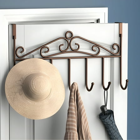 LAMIRO Iron over The Door Hook Over Door Hanger for Coat Towel Bag Robe