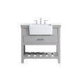 thumbnail image 3 of Elegant Decor Clement 36" Aluminum MDF Single Bathroom Vanity in Gray Finish, 3 of 8
