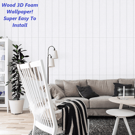  3D  Wood Foam  Wallpaper  Ceiling  Self Adhesive Home Wall 