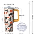 thumbnail image 2 of Halloween Tumbler 30 oz with Handle and Straw Spooky Pumpkin Skeleton Ghost Tumbler Halloween Party Gifts Insulated Bottle, 2 of 5