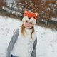 thumbnail image 3 of Gorro de punto Fox con orejas para niños (naranja) JM, 3 of 5