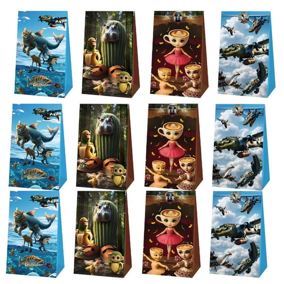 Tung Tung Sahur Goodie Party Favor Candy Bags Birthday Decorations Treat Supplies