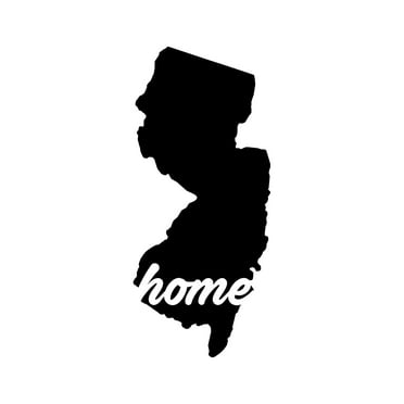 New Jersey Home Sticker Decal Die Cut - Self Adhesive Vinyl - Weatherproof - Made in USA - Many Color and Sizes - state shaped nj love