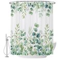 thumbnail image 2 of Sage Green Eucalyptus Shower Curtains for Bathroom, Farmhouse Botanical Leaves Waterproof Fabric Shower Curtain, Decorative Bathroom Curtain for Bathtub, 36"x72" , No Hooks Included, 2 of 9