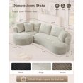 thumbnail image 2 of Oversized Curved L-Shape Sectional Sofa Couch with Chaise, 121" Modern Corduroy Boneless Couches Sofa with Deep Seat for Living Room, No Assembly Required(Cream White, Right Facing Chaise), 2 of 7