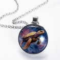 thumbnail image 2 of Turtle Glass Circular Pendant Necklace - Women's Jewelry, 2 of 5