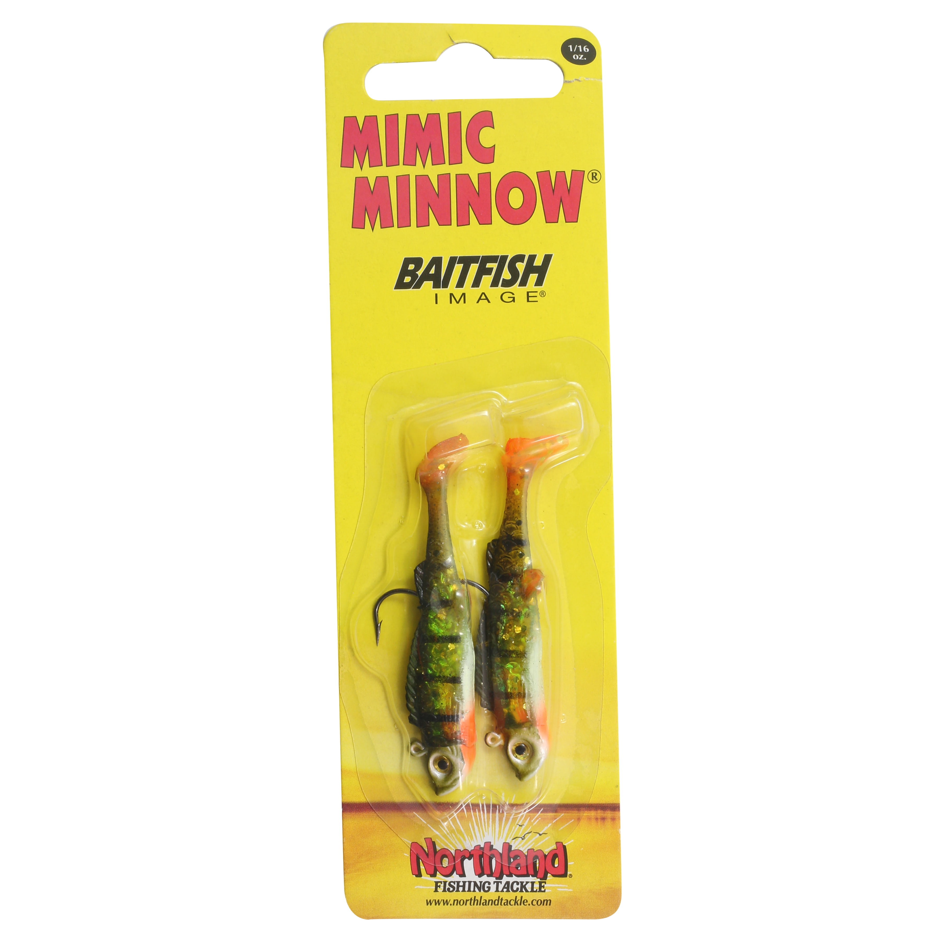 Northland Tackle MM2-23 Mimic Minnow 2/Cd Mimic Minnow, Perch, 1/16 oz