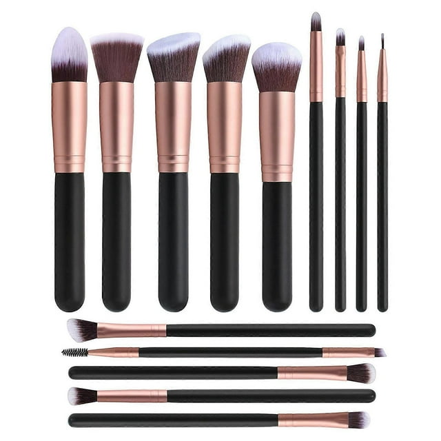 14PCS Makeup Brushes Fashion Long Brushes Multi-Purpose Fluffy Makeup Tools for Home/Travel