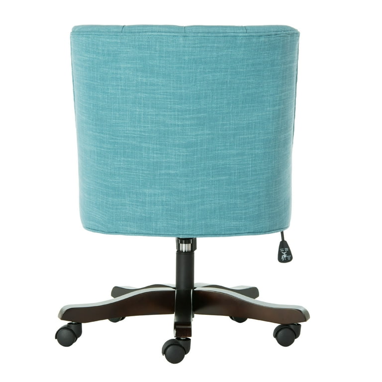 SAFAVIEH Soho Tufted Swivel Desk Chair with Caster Light Blue