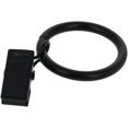 thumbnail image 5 of 10Pcs Curtain Clip Rings with Hooks, 1.26" Inner Dia 0.14" Thickness Iron Drapery Ring for Window Curtain Rods Black, 5 of 5