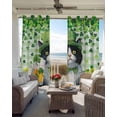 thumbnail image 6 of St. Patrick's Day Blackout Curtains for Bedroom Living Room Darkening Curtains 54 Inch Long Cat Beer Green Clovers Buffalo Plaid Short Curtain for Small Window Treatment Grommet Drapes 52"x54"x2, 6 of 9