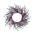 thumbnail image 2 of Guirnalda de bayas rojas artificiales con forma de vela navideña, adorno de corona navideña, corona para gabinete de cocina para chimenea navideña, 2 of 9
