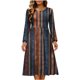thumbnail image 3 of TaTaai Women Loose Solid Color Long Dress Crew Neck Long Sleeve Mid Calf Design Soft Comfy Polyester Loungewear Dress for Daily Home Lounging Spring Summer Gift, 3 of 7