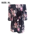 thumbnail image 2 of Vestido de mujer casual con estampado floral y hombros descubiertos con manga trompeta Zhivalor BST3003110-4, 2 of 6