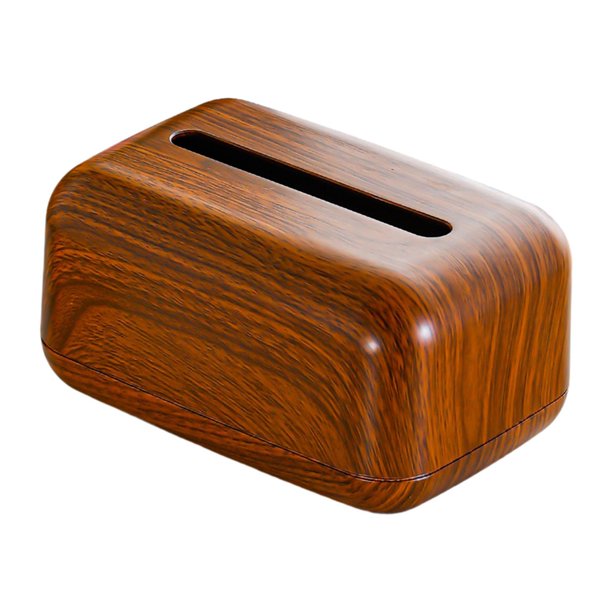 Servilletero rectangular multiusos de tela PP de 17 x 12 x 10 cm Marrón claro