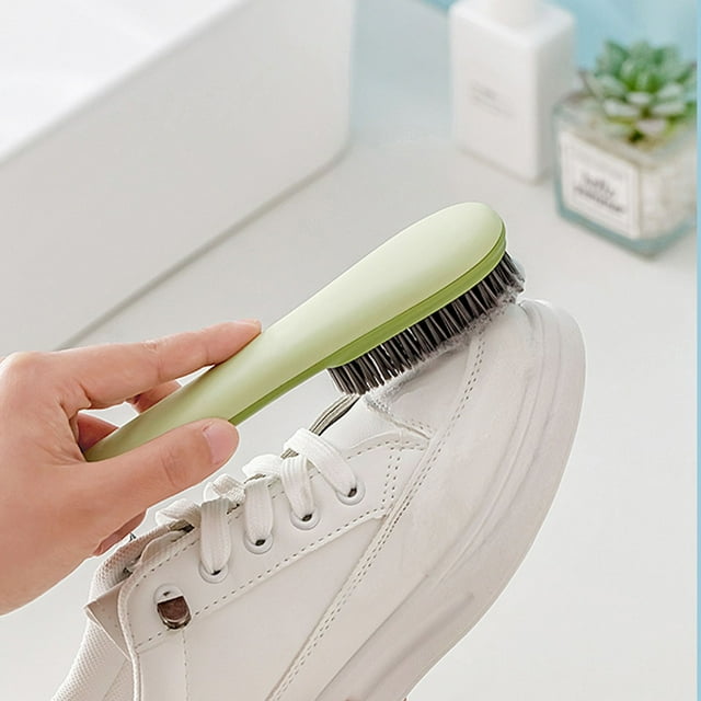 Cepillo para lavar zapatos, cepillo para limpiar zapatos, cerdas suaves, cepillo para zapatos de mango largo, cepillo para zapatos, cepillo para zapatos de mango largo.