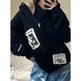 thumbnail image 4 of Cárdigan Suelto Con Capucha Sudadera Con Cremallera, 4 of 8