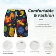 thumbnail image 4 of Kdxio Dinosaurs In Space Print Men'S Swim Trunks With Compression Liner 7 Inch Inseam Quick Dry Swim Shorts, 4 of 7