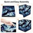 thumbnail image 4 of Bats Foldable Cube Organizer with Handle, 10.8"x10.5"x10.6", Large Capacity Storage Containers Storage Box, 4 of 6