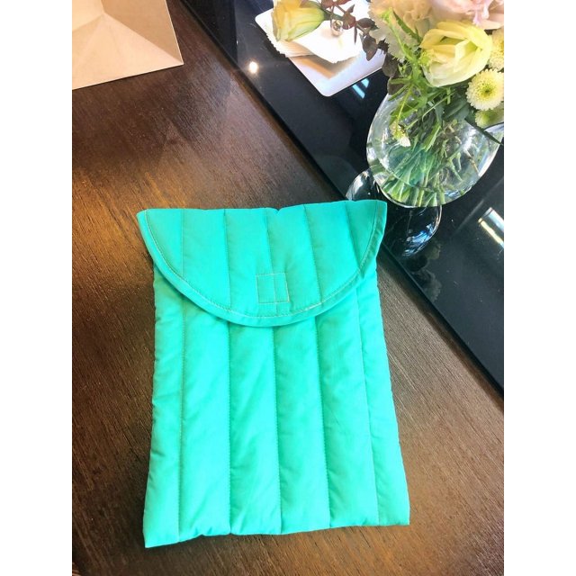Bolsa para portátil de algodón bordada de doble cara, ligera, para niñas