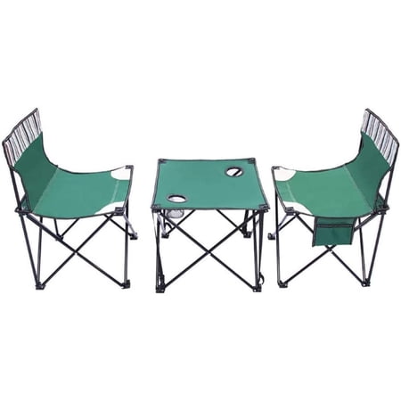 MSYMY 2-Person Folding Picnic Table with 2 Stools, 1.4 Feet Aluminum ...