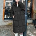 thumbnail image 2 of Christmas Clearance! ZVNAΖH Extra Long Puffer Coat Women Zip Up Padded Coat Thick Overcoat Winter Packable Jackets Warm Coats with Hood, 2 of 7