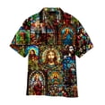 thumbnail image 2 of Dios ama al mundo Jesús me ama Camisas hawaianas Camisas de moda para hombres y mujeres Camisas de playa geniales Camisas florales geniales de verano Ropa, 2 of 5
