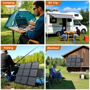 LVYUAN 200W Solar Panel Foldable Solar Charger Portable IP67 Waterproof with MC4 to DC Adapters for Home, RV, Outdoor, Camping, Power Station, off Grid