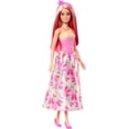 thumbnail image 1 of Barbie Royal Doll with Pink & Blonde Fantasy Hair, Colorful Accessories, Pink Ombre Bodice & Butterfly-Print Skirt, 1 of 5