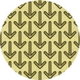 thumbnail image 1 of Ahgly Company Tapis Rond Lavable en Machine Intérieur Transitionnel Jaune Moutarde, 4 Pieds Rond, 1 of 7