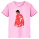 thumbnail image 5 of Camiseta de algodón de manga corta de verano para niños y niñas con estampado de Ronaldo, camisetas rosas, ropa periférica de fútbol para niños, 5 of 5