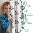 thumbnail image 3 of Blackout Kids Curtains,White Cow Dot Pattern Childrens Insulated Curtains Set Of 2,Bedroom Essentials,Toddler Room Decor 52x84in(132x213cm), 3 of 5