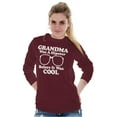 thumbnail image 5 of Funny Cool Hipster Grandma Joke Women's Long Sleeve T Shirt Brisco Brands X, 5 of 6