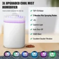 thumbnail image 6 of KNACK - Ultrasonic Humidifier For Bedroom Large Room Office Cool Mist Air Humidifier 3L, 6 of 6