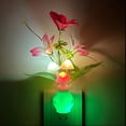 thumbnail image 1 of Luz nocturna enchufable con sensor de luz automático, luz nocturna LED RGB con forma de seta, lámpara de flores con base de pared, luz nocturna de energía de 1W para guardería, 1 of 5