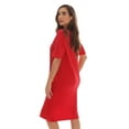 thumbnail image 2 of Just Love Short Sleeve Nightgown Sleep Dress for Women (Red - Margarita, X-Large), 2 of 3