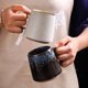 thumbnail image 4 of Taza de cerámica azul con asa, taza de café for el hogar, cafetería, retro, comercial., 4 of 6